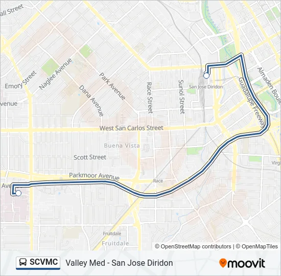 SCVMC Bus Line Map