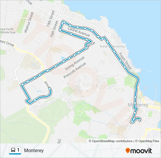 1 Bus Line Map