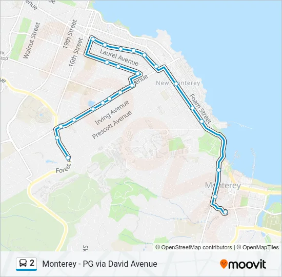 2 Bus Line Map