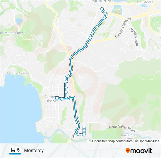 5 Bus Line Map