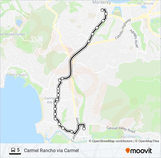 Mapa de 5 de autobús