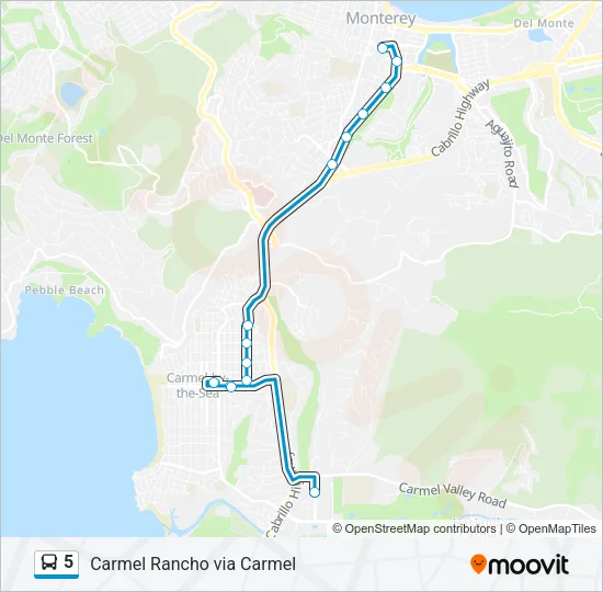 5 Bus Line Map