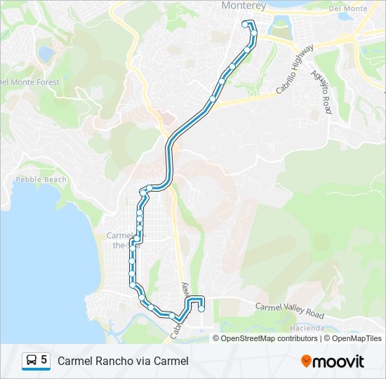 Mapa de 5 de autobús