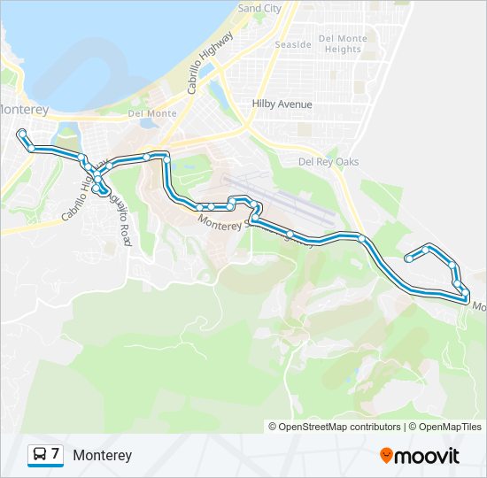 7 Bus Line Map