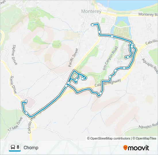 8 Bus Line Map
