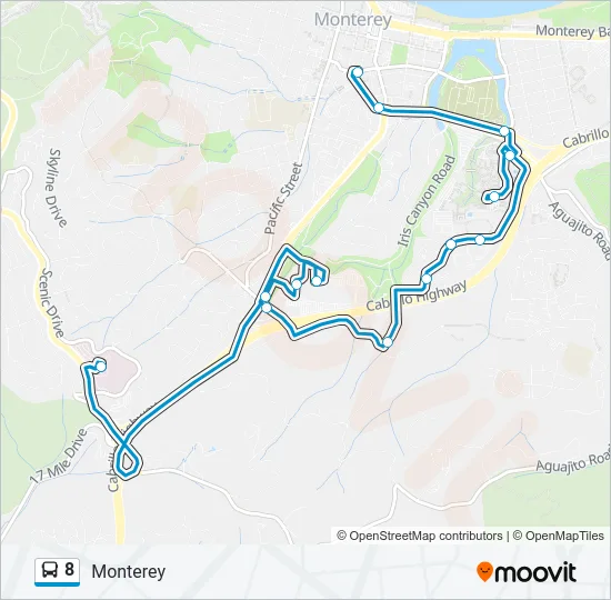 8 Bus Line Map