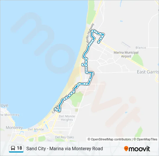 18 Bus Line Map
