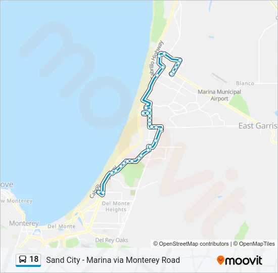 18 Bus Line Map