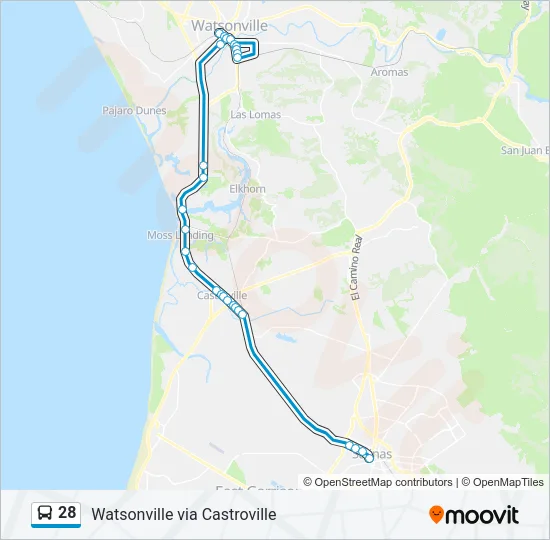28 Bus Line Map