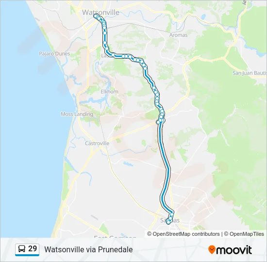 29 Bus Line Map