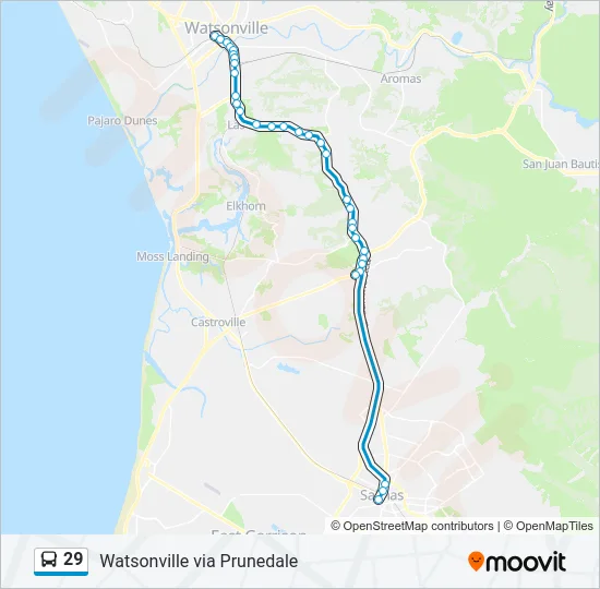 29 Bus Line Map