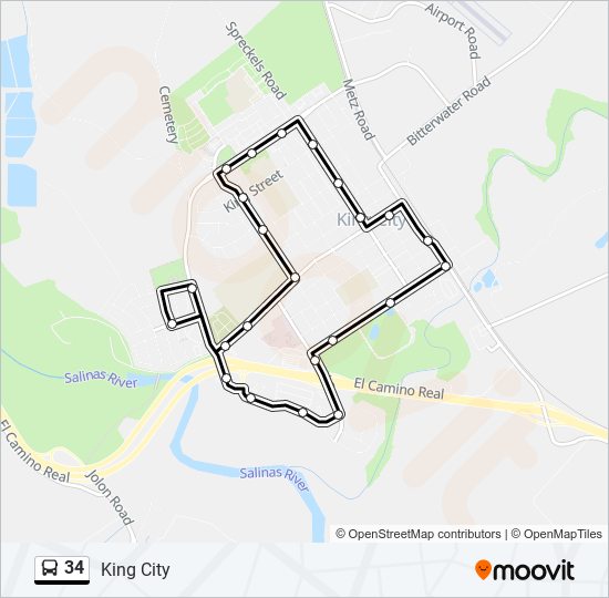 Mapa de 34 de autobús