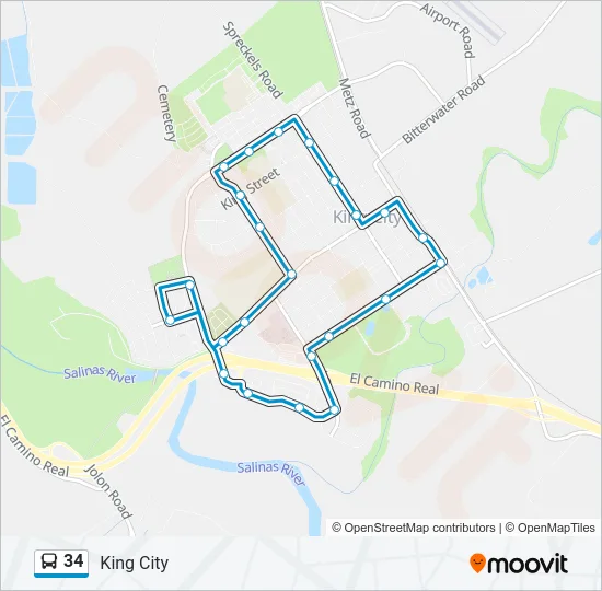 34 Bus Line Map