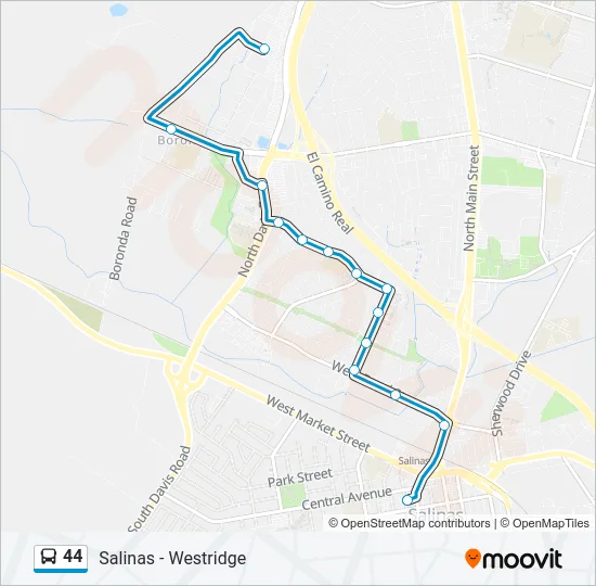 44 Bus Line Map