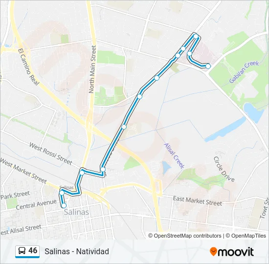 46 Bus Line Map