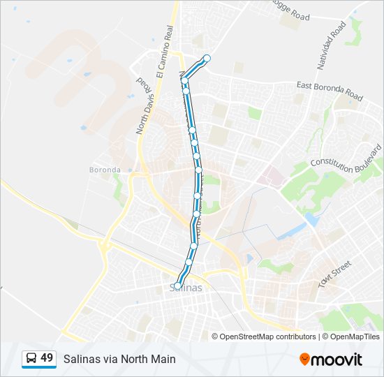 Mapa de 49 de autobús