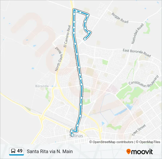49 Bus Line Map