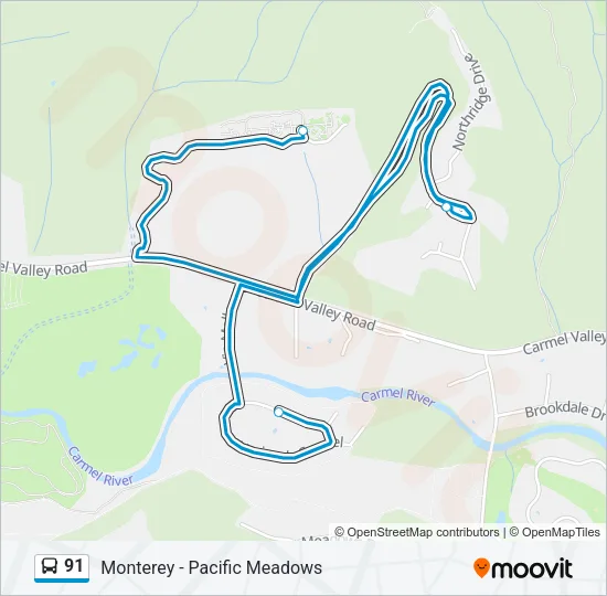 91 Bus Line Map