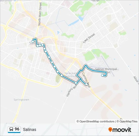 96 Bus Line Map