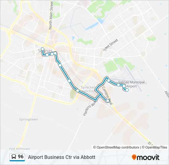 96 Bus Line Map