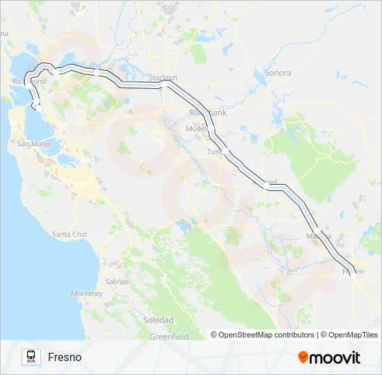 SAN JOAQUINS Train Line Map