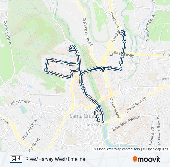 Mapa de 4 de autobús