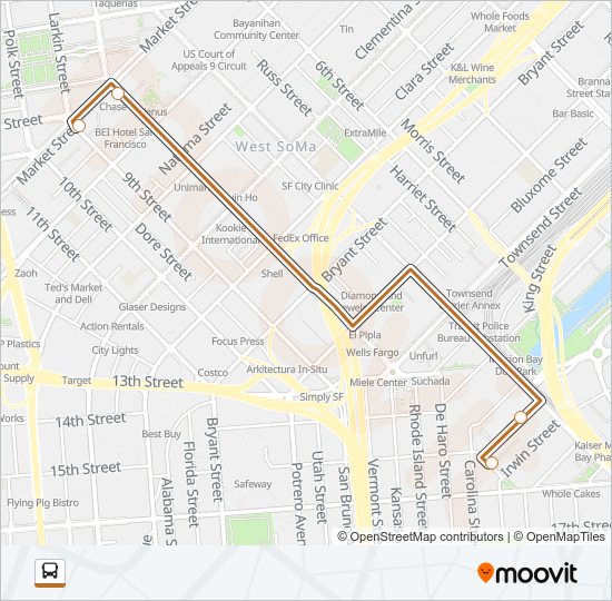CCA/ADOBE Bus Line Map