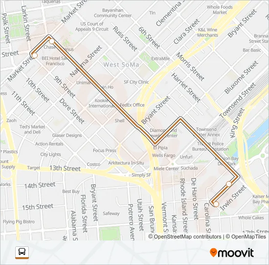CCA/ADOBE Bus Line Map