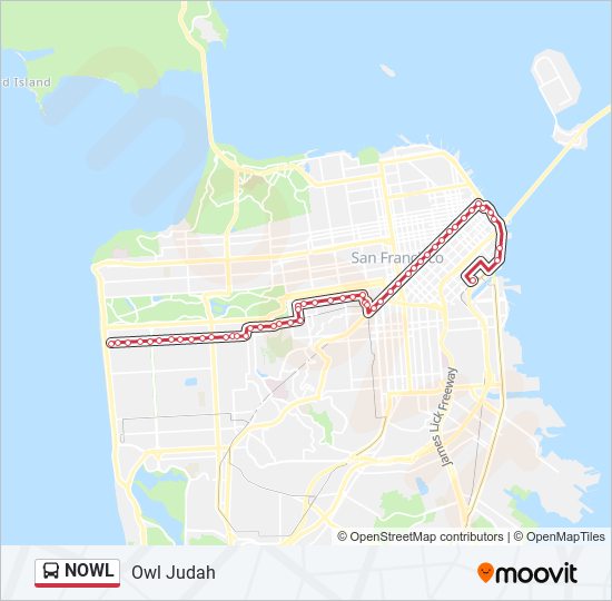 NOWL bus Line Map