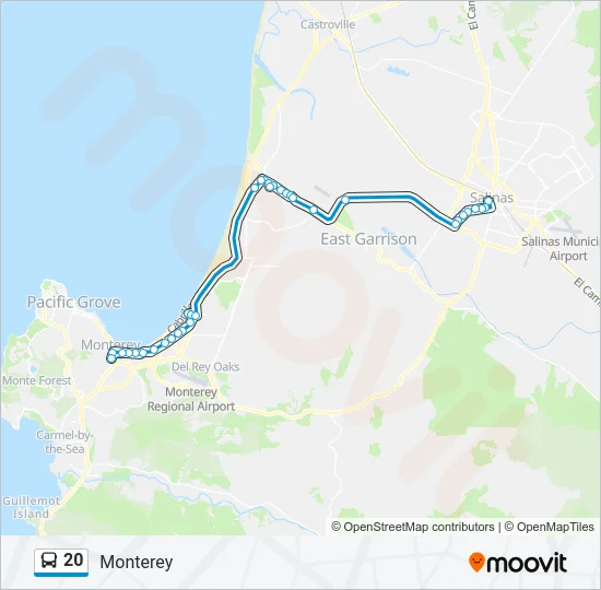 20 Bus Line Map