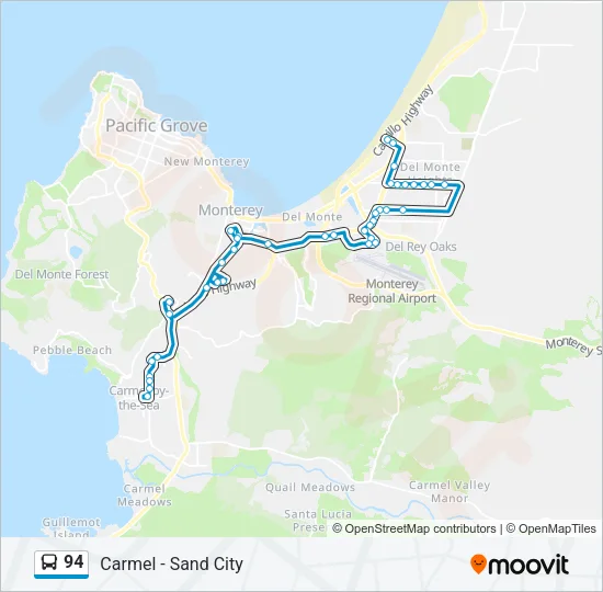 94 Bus Line Map