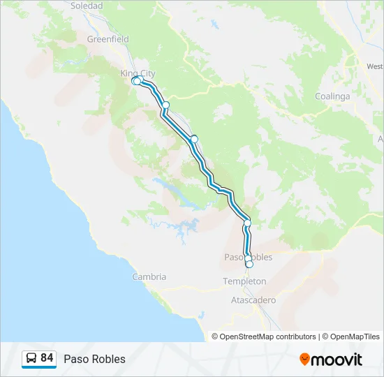 84 Bus Line Map