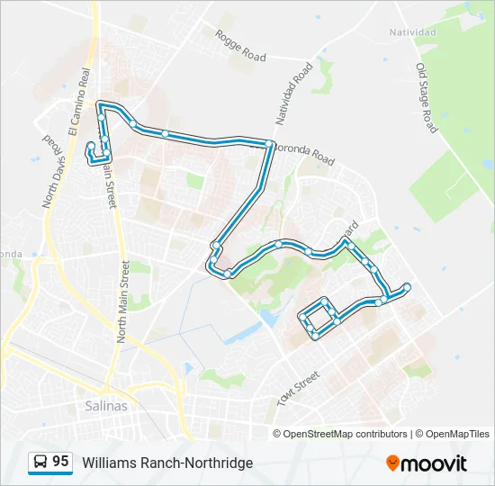 95 Bus Line Map