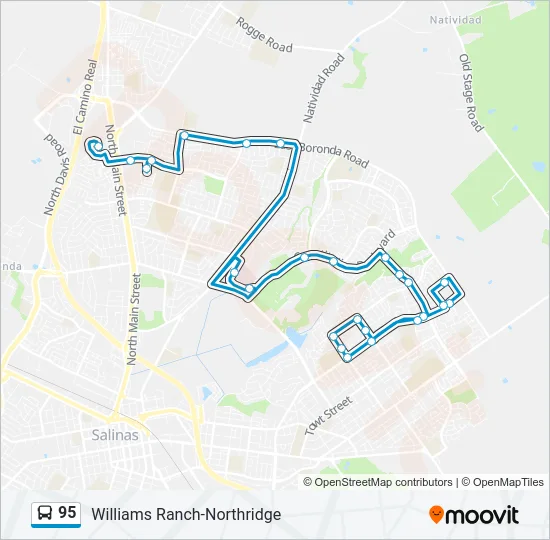 95 Bus Line Map