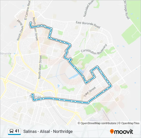 41 Bus Line Map