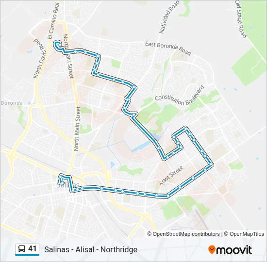 41 Bus Line Map