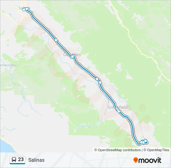 23 Bus Line Map