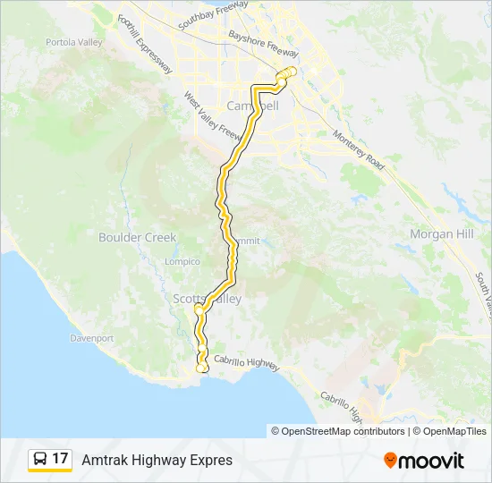 17 Bus Line Map