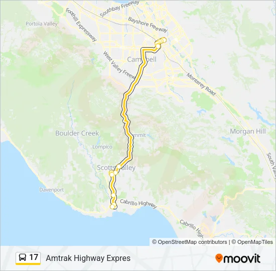 17 Bus Line Map