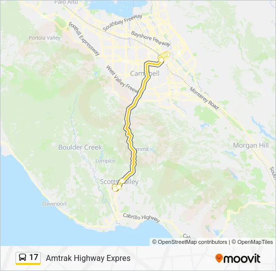 17 Bus Line Map