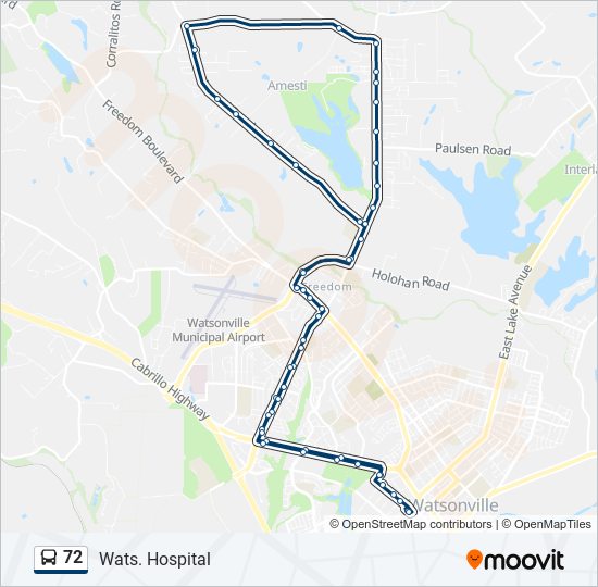 Mapa de 72 de autobús