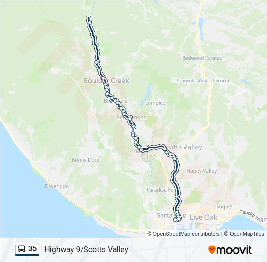 35 Bus Line Map