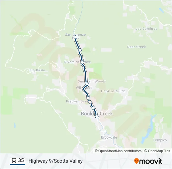 35 Bus Line Map