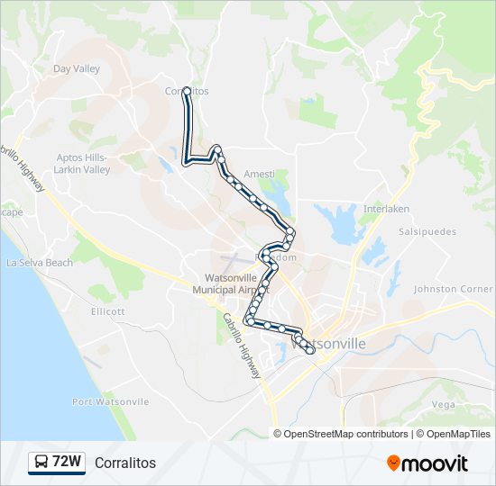 72W bus Line Map