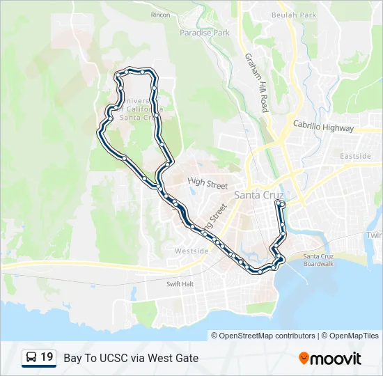 19 Bus Line Map