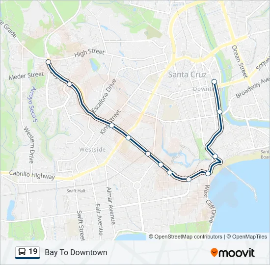 19 Bus Line Map