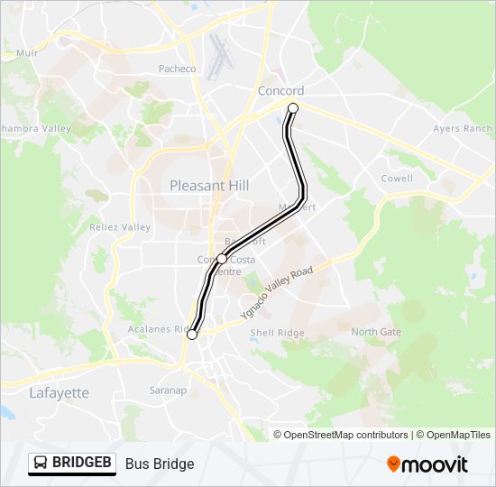 BRIDGEB Bus Line Map