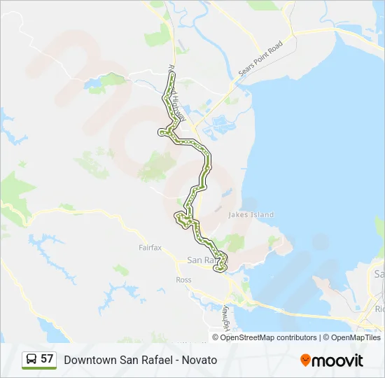 57 Bus Line Map