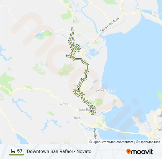 57 Bus Line Map