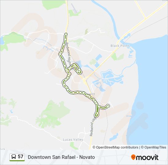 57 Bus Line Map
